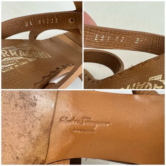 Salvatore Ferragamo Amatrice slide Leather Logo Buckle Block Heel Sandals 12 - Picture 15 of 15
